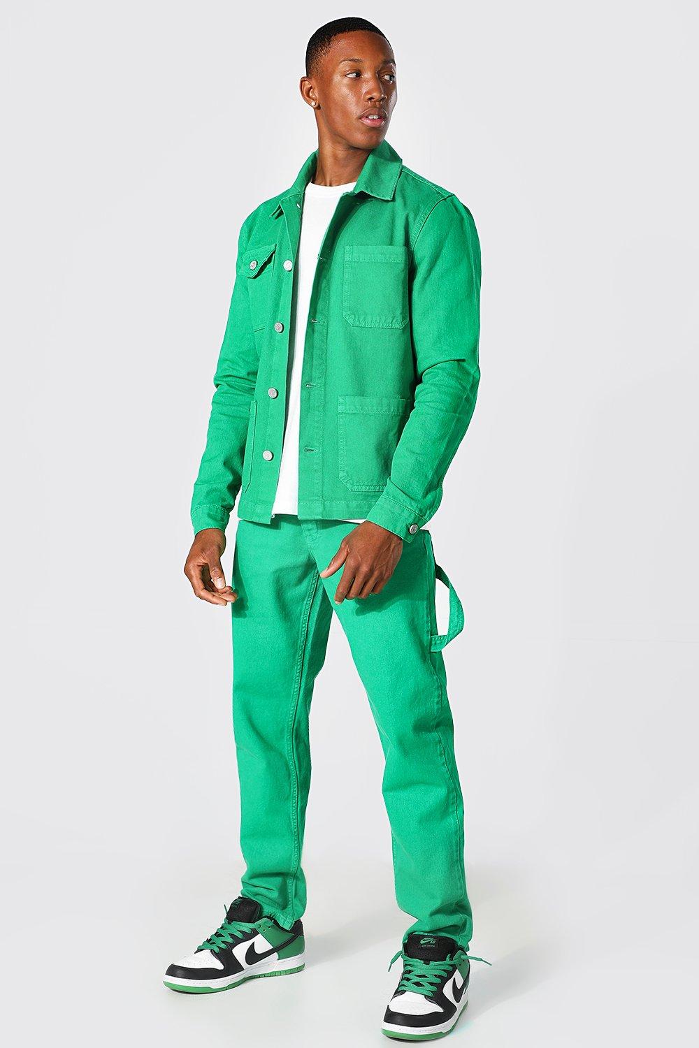 Bright green clearance denim jacket